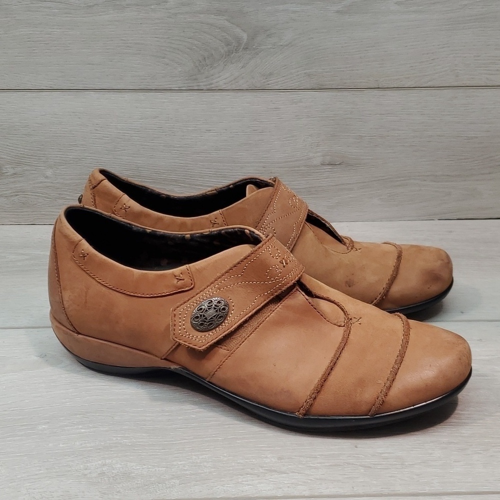 Aetrex Womens Corinne monk strap Leather Mary Jane Ankle Leather shoes sz 11